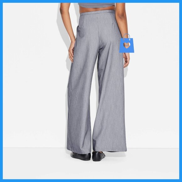XS - Womens Low-Rise Wide Leg Trousers - Wild Fable - Gray - Picture 6 of 6